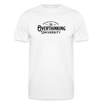 Overthinking_University - Männer Funktions-T-Shirt - Weiß - Vorne - AI Model Male 178 dark (178cm)