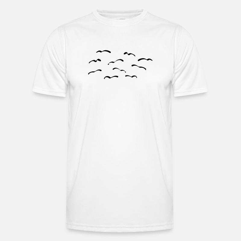 Vögel Männer Funktions-T-Shirt