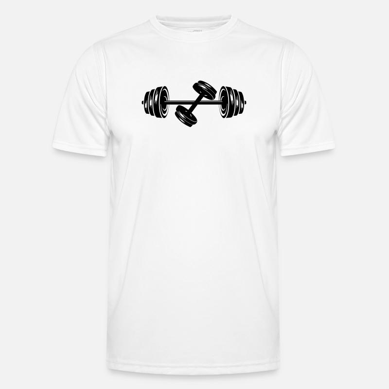 Gewichte Hantelscheiben Hantel 2 Männer Funktions-T-Shirt