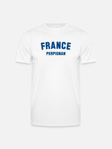 PERPIGNAN, France, France - Men's Functional T-Shirt - white