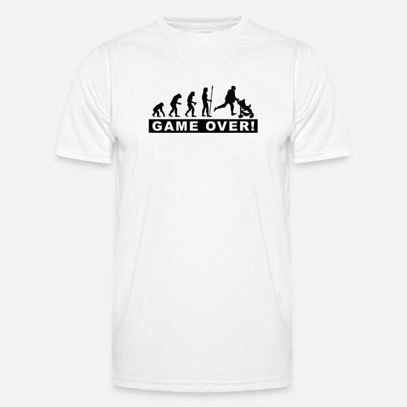 evolution_daddy - Men's Functional T-Shirt - white