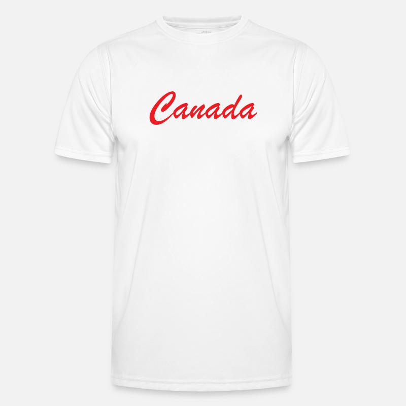 Canada Script Lettering Red - Men's Functional T-Shirt - white