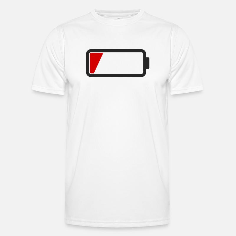 battery empty - Men's Functional T-Shirt - white