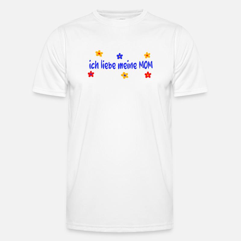 Muttertag ich liebe meine Mom - Männer Funktions-T-Shirt - Weiß