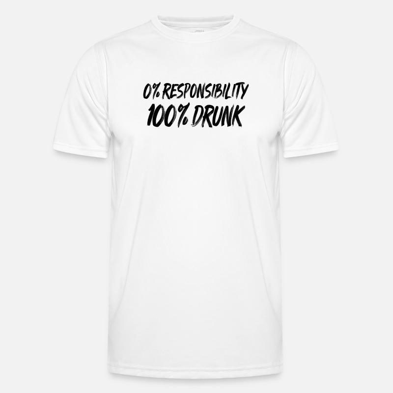 0% Responsibility, 100% Drunk Men's Functional T-Shirt