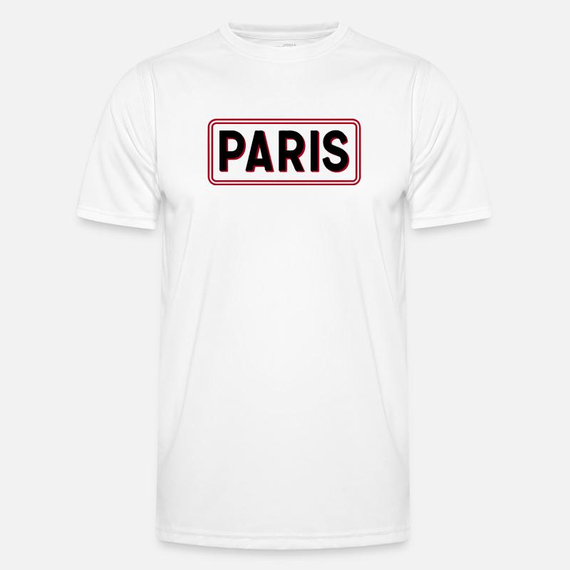 Paris Red Frame Typography - Men's Functional T-Shirt - white