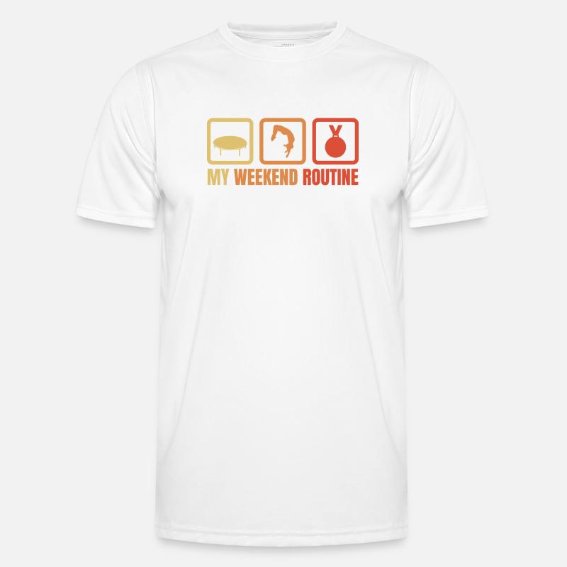 My Weekend Routine - Men's Functional T-Shirt - white