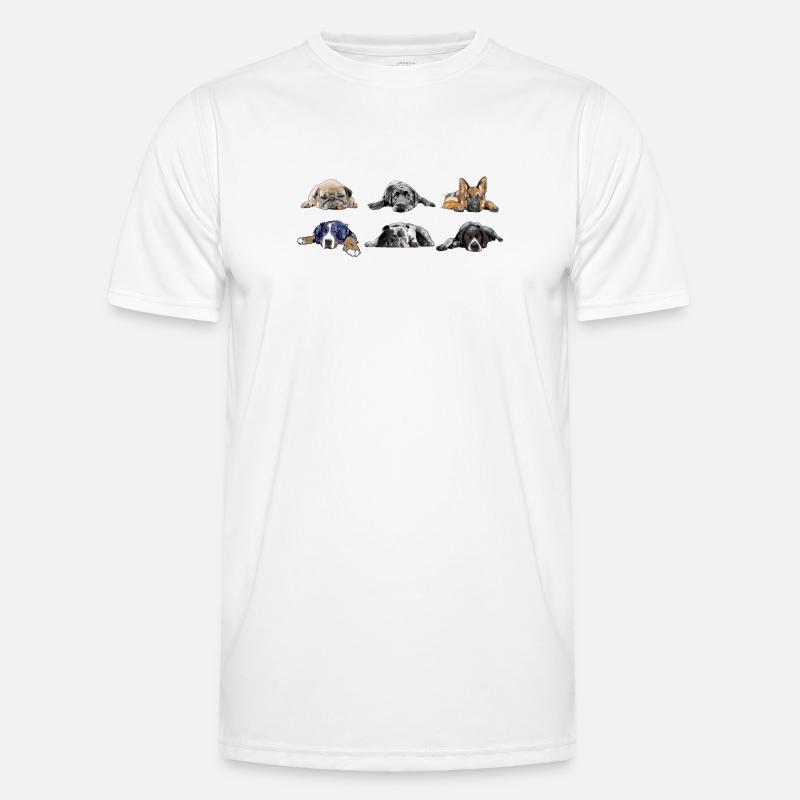 Mops Labrador Schäferhund Berner Bulldog Pointer Männer Funktions-T-Shirt