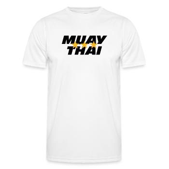Muay Thai - T-shirt sport Homme - blanc - Devant - AI Model Male 178 dark (178cm)