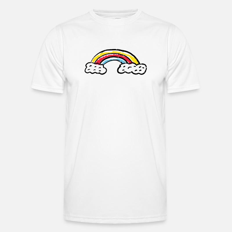 Rainbow Brush Arc Strokes Men's Functional T-Shirt