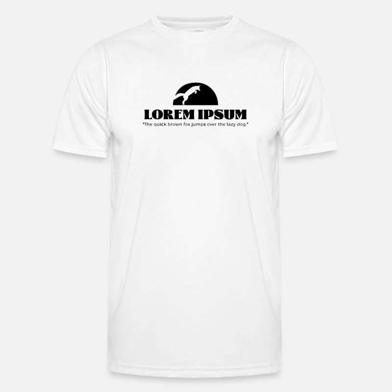 Lorem Ipsum „The quick brown ... - Männer Funktions-T-Shirt - Weiß