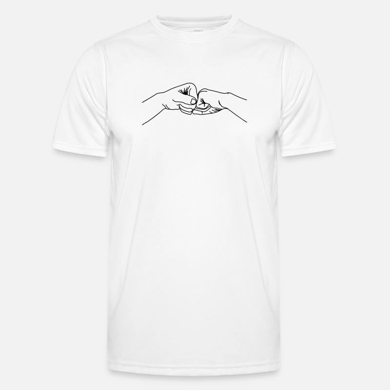 Hand gesture, collaboration, teamwork - Men's Functional T-Shirt - white