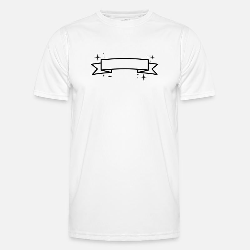Banner - Text Einfügen - Männer Funktions-T-Shirt - Weiß