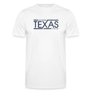 Texas Stripes Retro State Panel - Männer Funktions-T-Shirt - Weiß - Vorne - AI Model Male 178 dark (178cm)