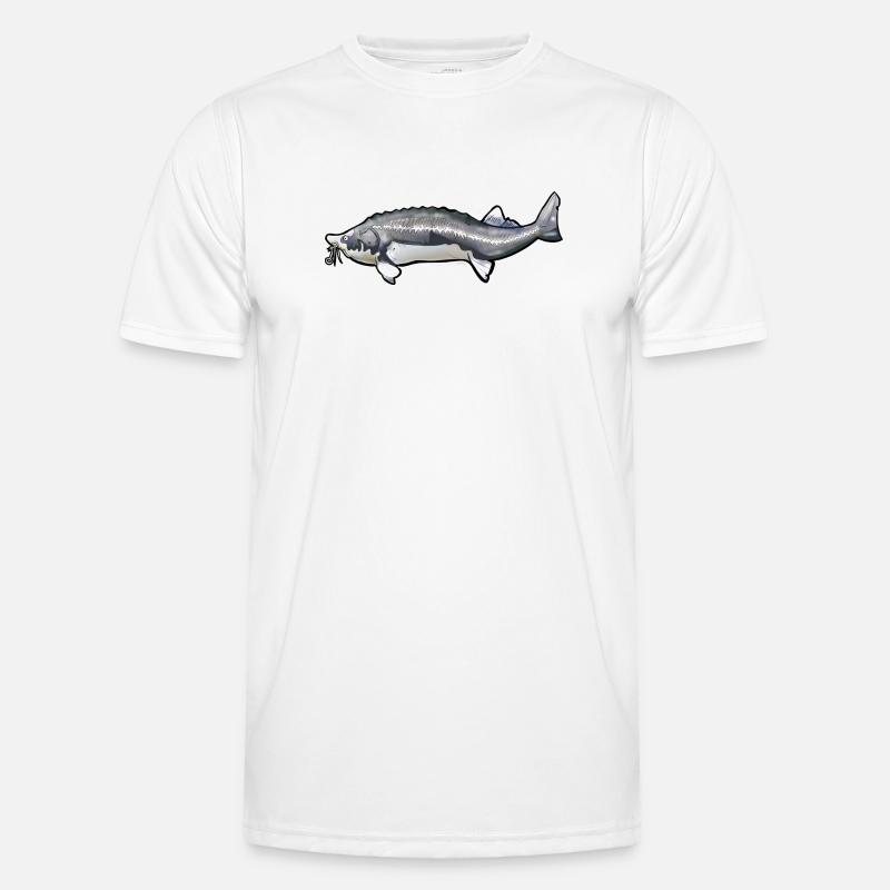Grubbed Kelfish Tail Pattern - Men's Functional T-Shirt - white