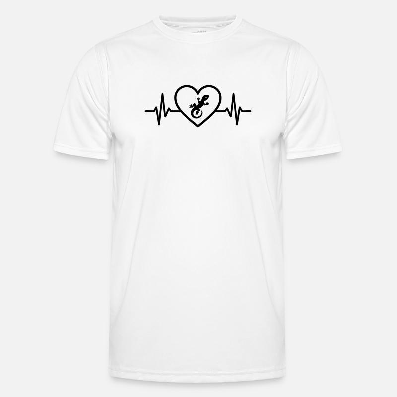 Eidechse Herz Männer Funktions-T-Shirt