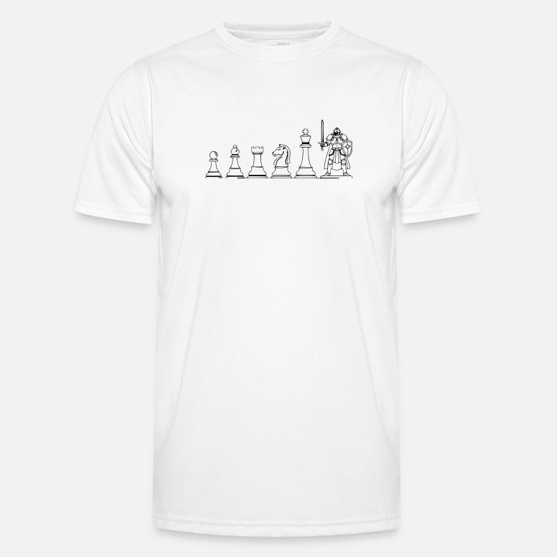 Spielfigur Brettspiel Evolution: Lustiges Design - Männer Funktions-T-Shirt - Weiß