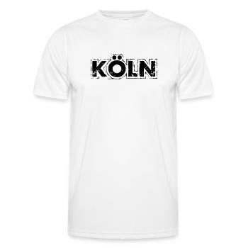 köln - Männer Funktions-T-Shirt - Weiß - Vorne - AI Model Male 178 dark (178cm)