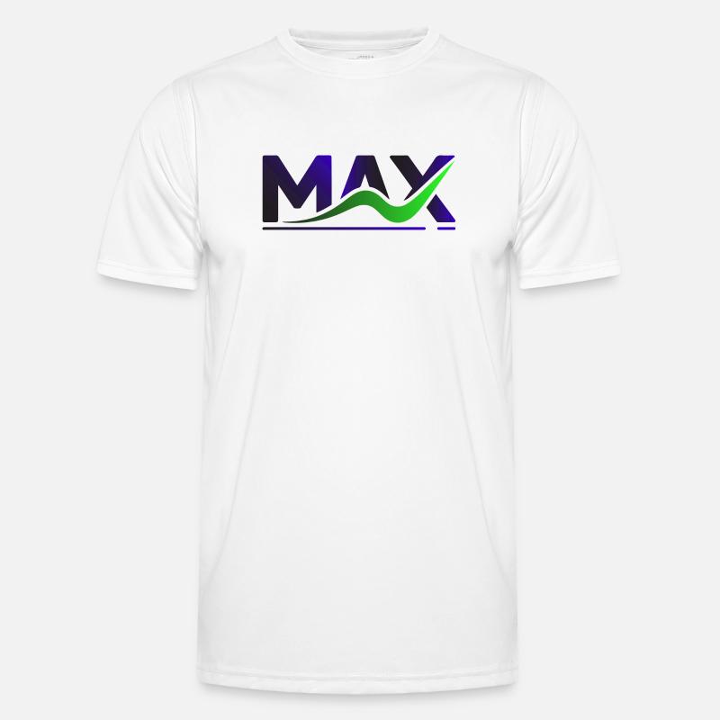MAX Wave Gradient Logo Tee - Men's Functional T-Shirt - white