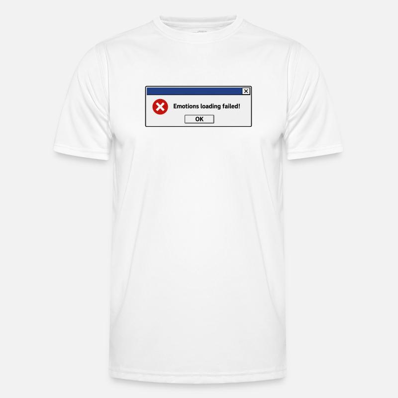 Emotions Loading Failed | Introvertierter Humor - Männer Funktions-T-Shirt - Weiß