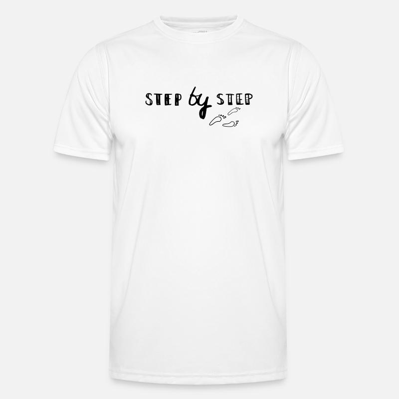 step by step - Men's Functional T-Shirt - white