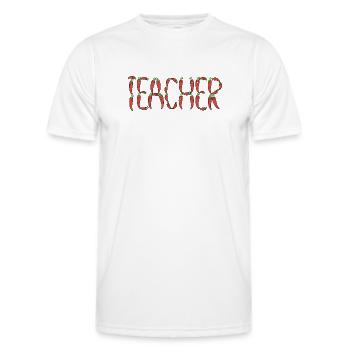 Professeur de chili - T-shirt sport Homme - blanc - Devant - AI Model Male 178 dark (178cm)
