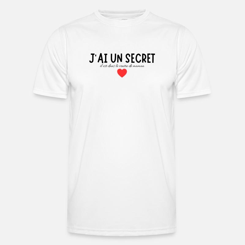 Secret message with an affectionate symbol - Men's Functional T-Shirt - white