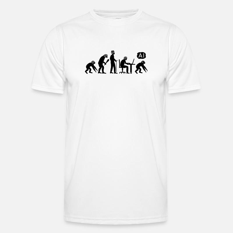 AI-volution - Men's Functional T-Shirt - white