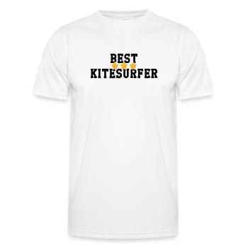 Kiteboarding / Kitesurfing / Kitesurf / - T-shirt sport Homme - blanc - Devant - AI Model Male 178 dark (178cm)