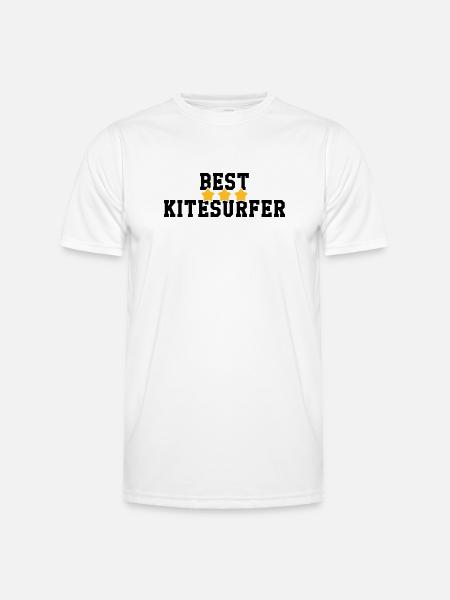 Kiteboarding Kitesurfing Kitesurf Kitesurfer - Men's Functional T-Shirt - white