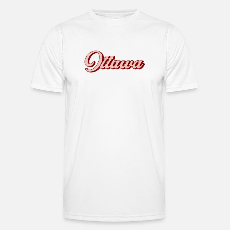 Ottawa Retro Script Männer Funktions-T-Shirt