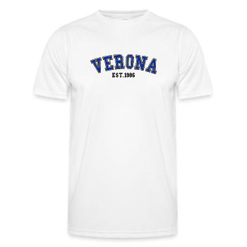 Vérone fondée en 1986 - T-shirt sport Homme - blanc - Devant - AI Model Male 178 dark (178cm)