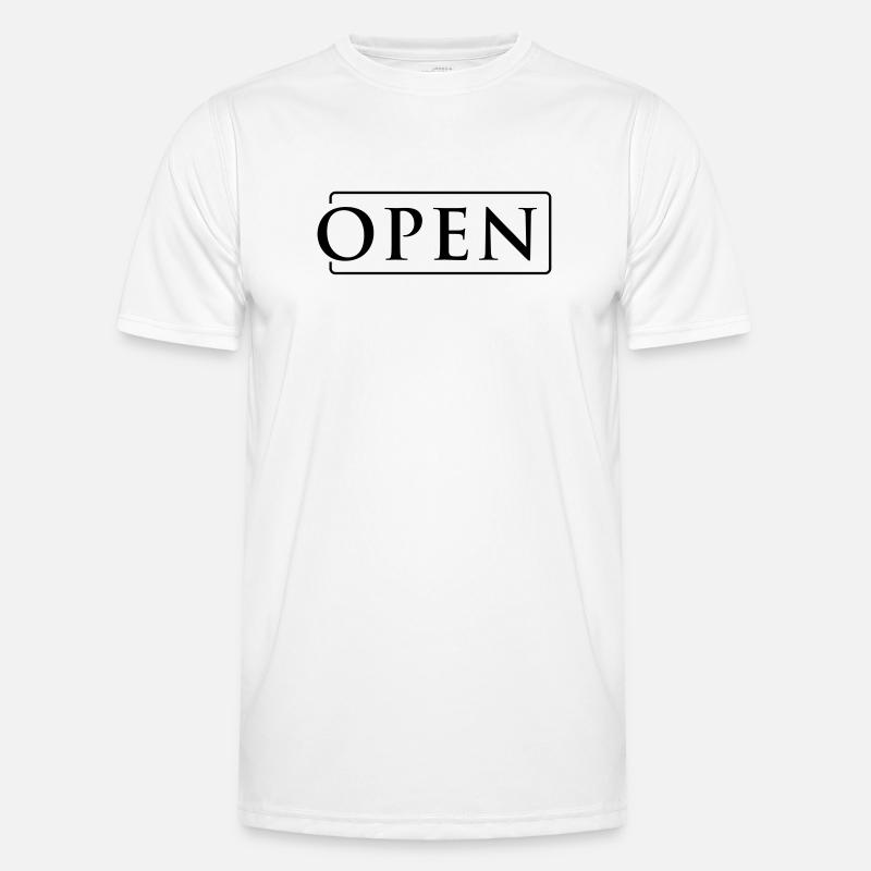 OPEN in Rahmen Männer Funktions-T-Shirt