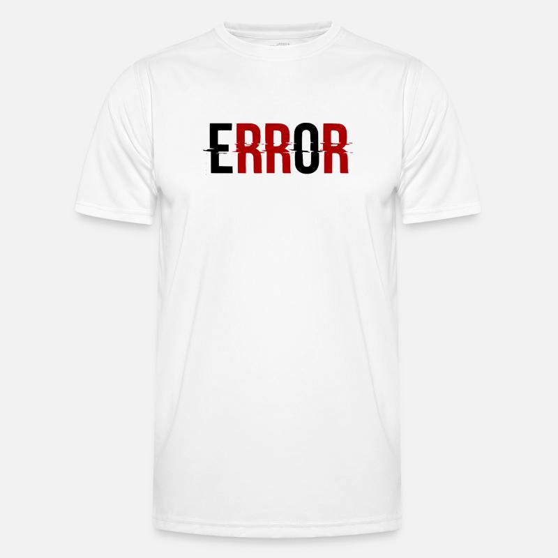 Error Glitch-Design Error Message - Men's Functional T-Shirt - white
