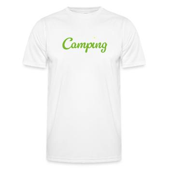 Camping Flower Camper Quotes Hobby Summer Van Life - Men's Functional T-Shirt - white - Front - AI Model Male 178 dark (178cm)