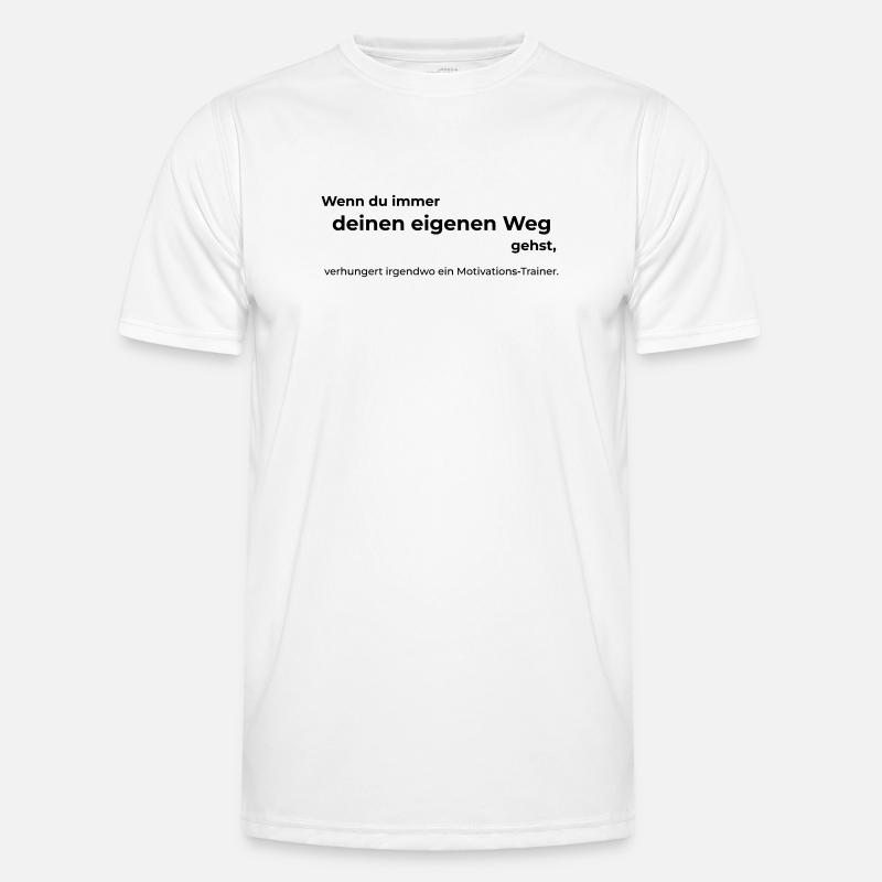 Motivationstrainer - Männer Funktions-T-Shirt - Weiß