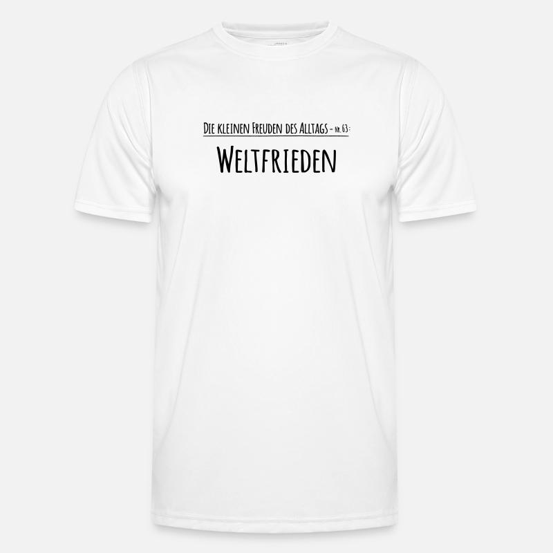 Alltagsfreuden - Männer Funktions-T-Shirt - Weiß