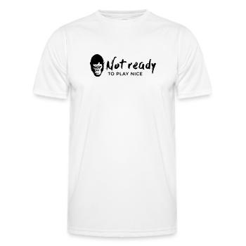 Guerrilla Girl – not ready to play nice - Männer Funktions-T-Shirt - Weiß - Vorne - AI Model Male 178 dark (178cm)