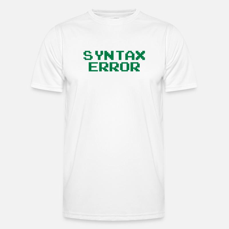 Syntax Error - Männer Funktions-T-Shirt - Weiß