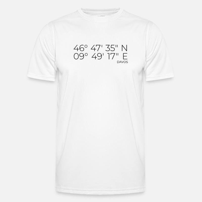 Coordinates Davos Graubünden - Men's Functional T-Shirt - white