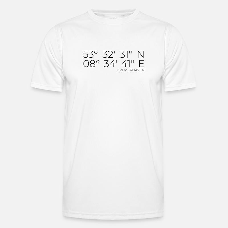 Coordinates Bremerhaven - Men's Functional T-Shirt - white