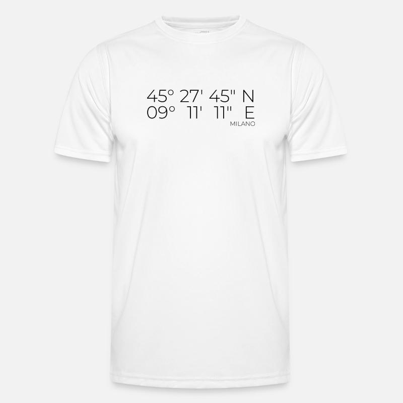 coordinates Milano, Italy Men's Functional T-Shirt