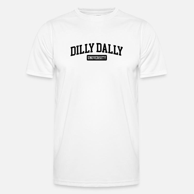 Dilly Dally University Procrastinate Threshing - Men's Functional T-Shirt - white