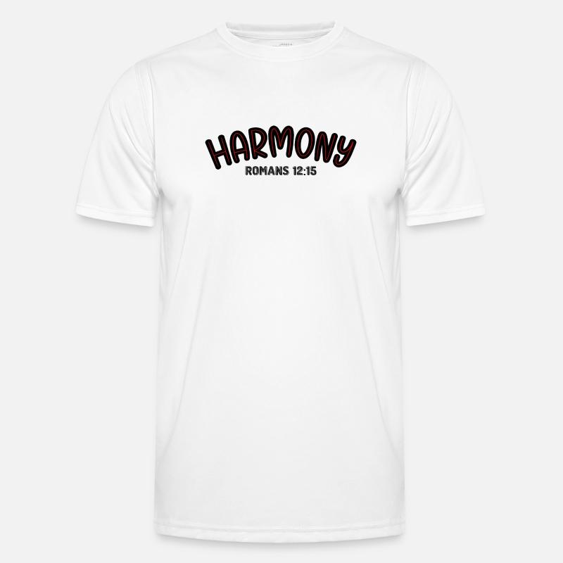 Harmony Red Line Typography Men's Functional T-Shirt