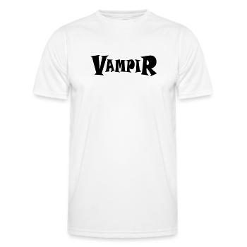 Vampire - T-shirt sport Homme - blanc - Devant - AI Model Male 178 dark (178cm)
