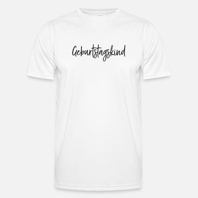 Geburtstagskind – Textdesign Männer Funktions-T-Shirt