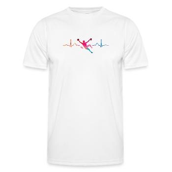 Boulderer Herzschlag Boulder Bouldern - Männer Funktions-T-Shirt - Weiß - Vorne - AI Model Male 178 dark (178cm)