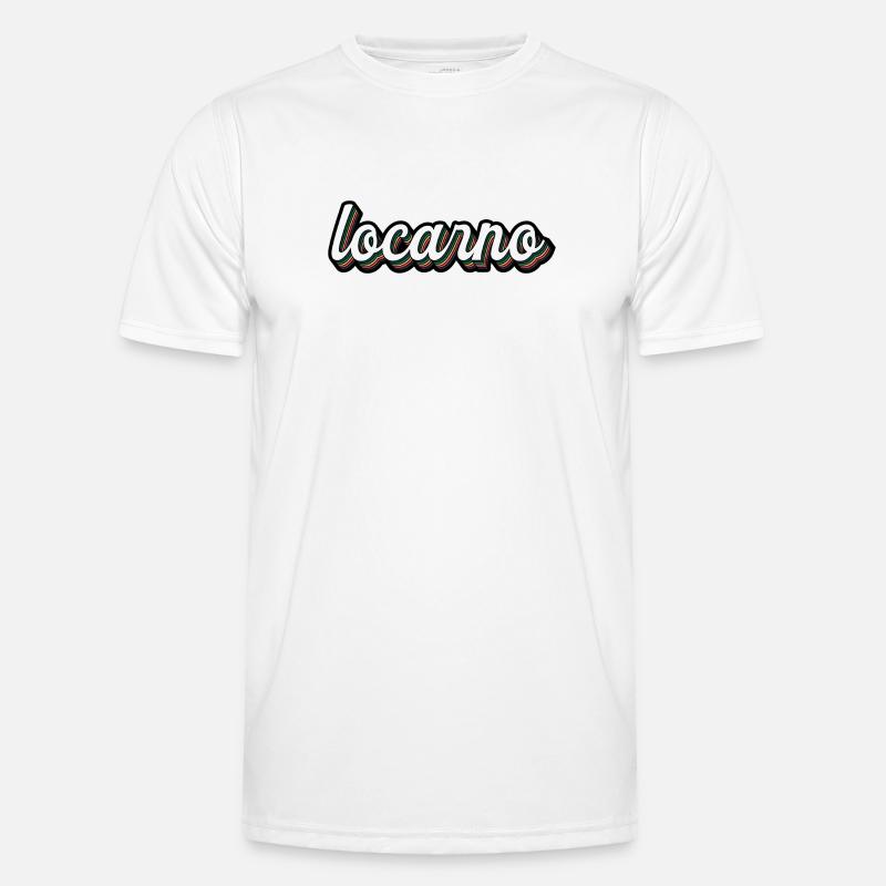 Locarno Rainbow Script - Men's Functional T-Shirt - white