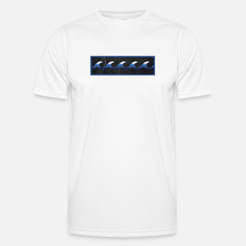 Surfer Logo Blue - Men's Functional T-Shirt - white