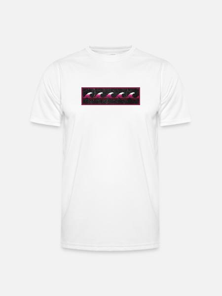 Wave Logo Magenta White - Men's Functional T-Shirt - white